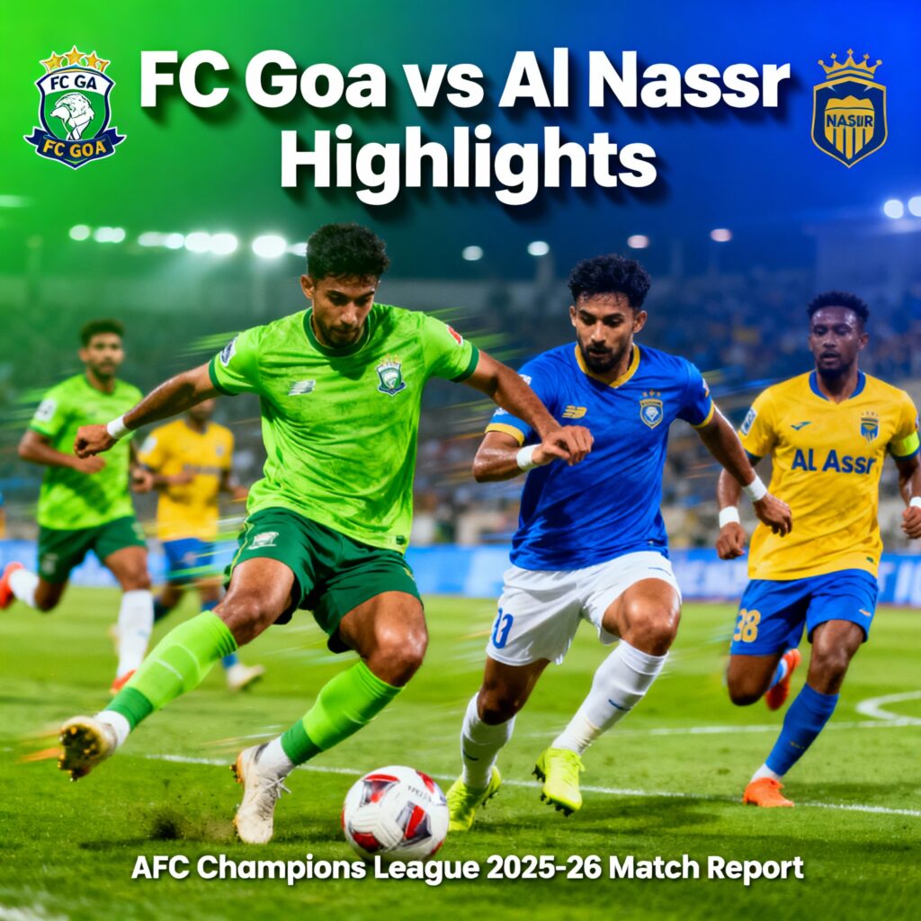 FC Goa vs Al Nassr AFC Champions League 2025-26: Lineup, Match Highlights, and Key Moments