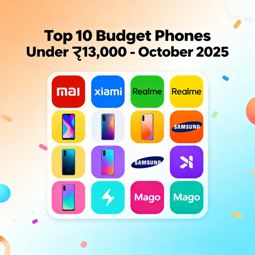 Best Phones Under ₹13,000 in October 2025: Key Specs, Price, and Highlights